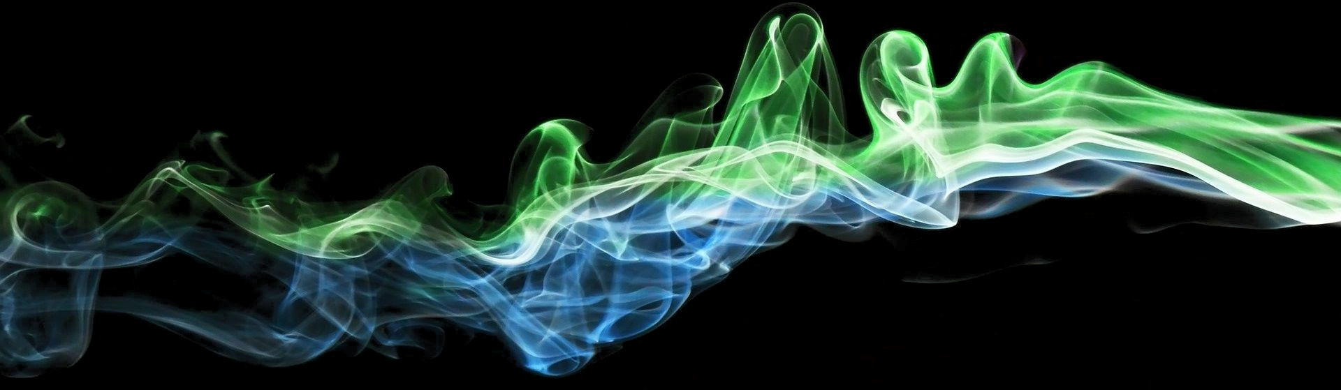 Abstract picture in blue and green